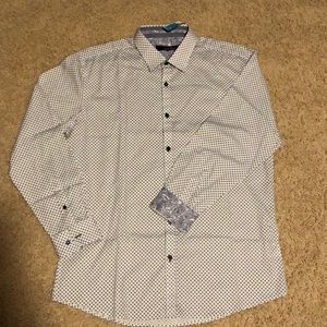 NEW XL Men’s Dress Shirt w/contrasting cuffs